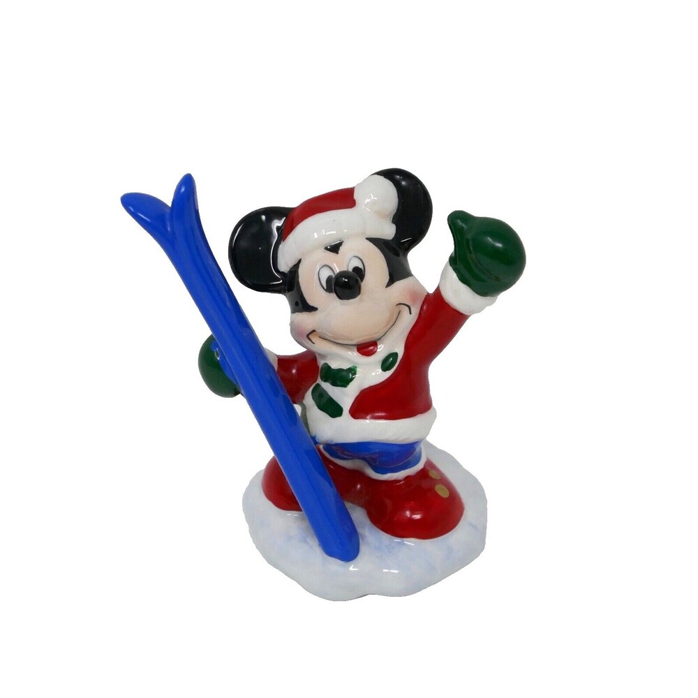 Enesco Mickey & Co Mickey Mouse Ready to Ski Porcelain Figurine